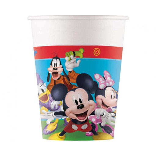 Picture of MICKEY PAPER CUPS 200ML ROCK THE HOUSE - 8 PACK